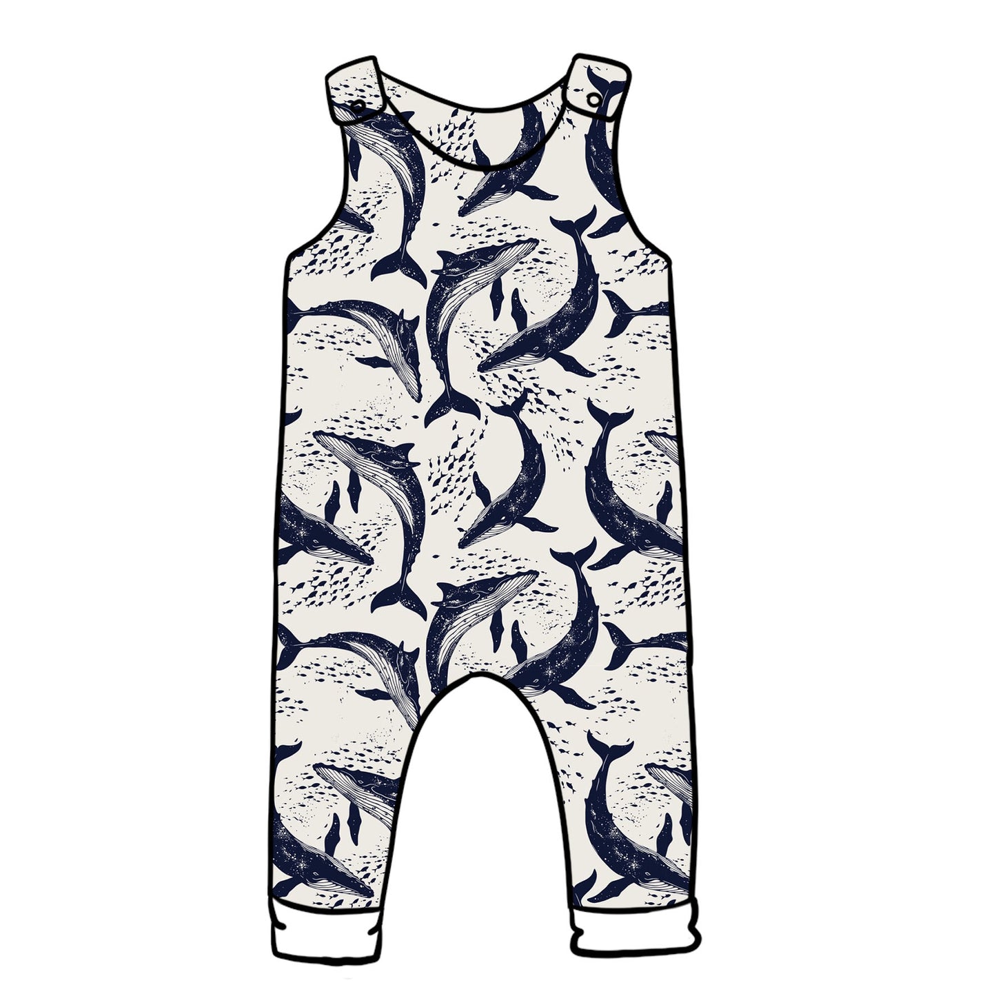 Whale Pod Romper
