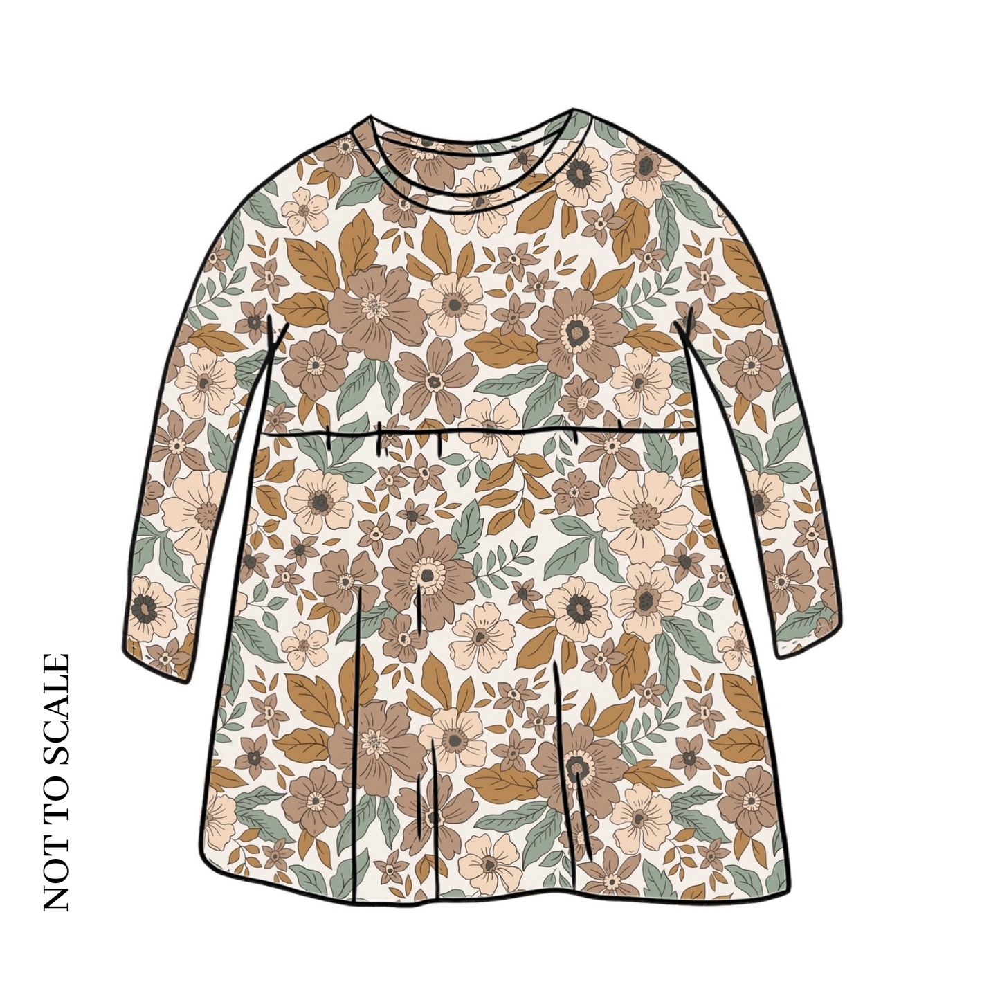 Folk Floral Child & Baby Long Sleeve Dress