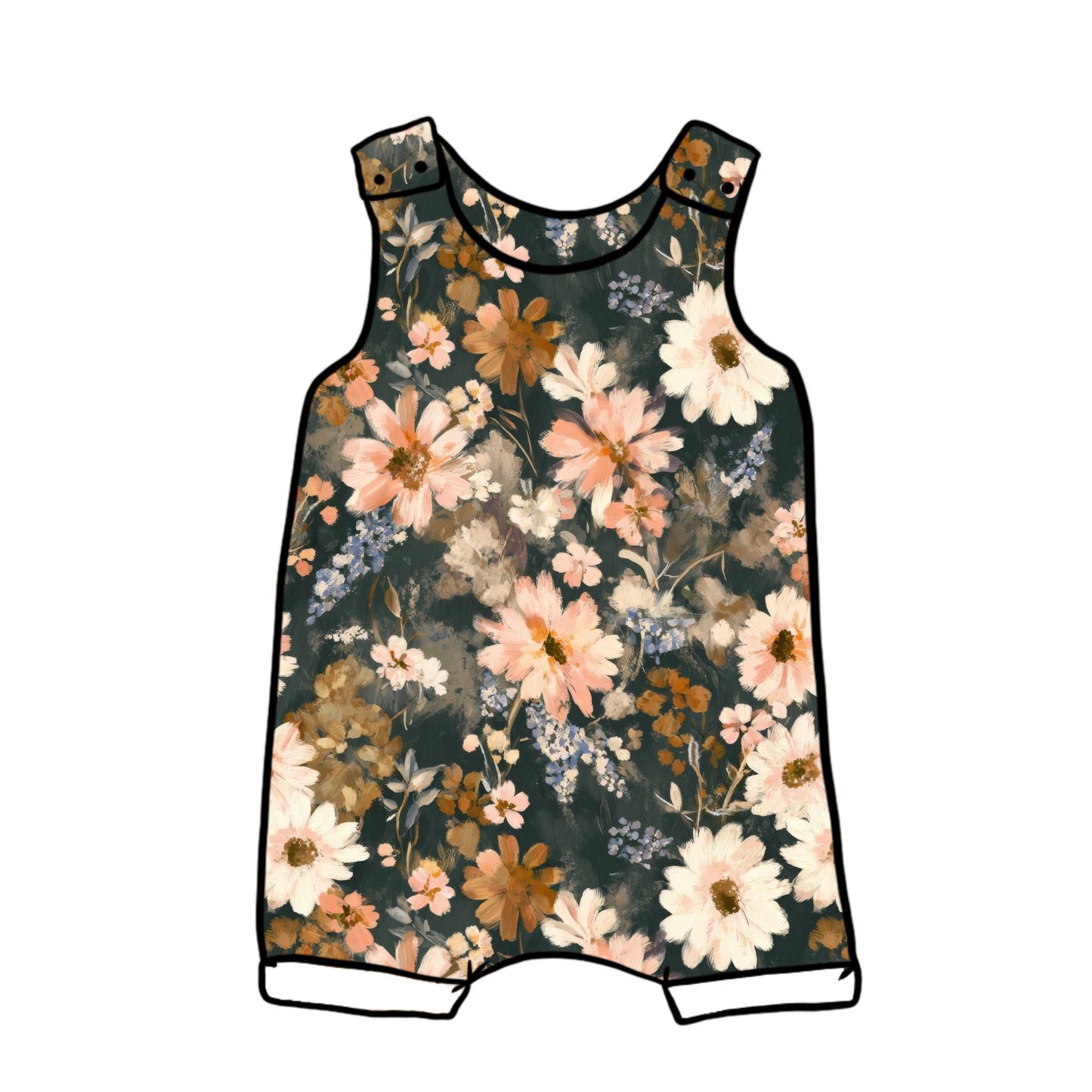 Fall Floral Child & Baby Short Romper