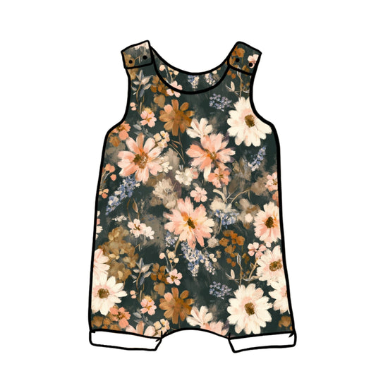 Fall Floral Child & Baby Short Romper