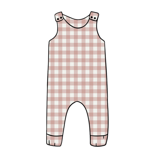 Rose Gingham Romper