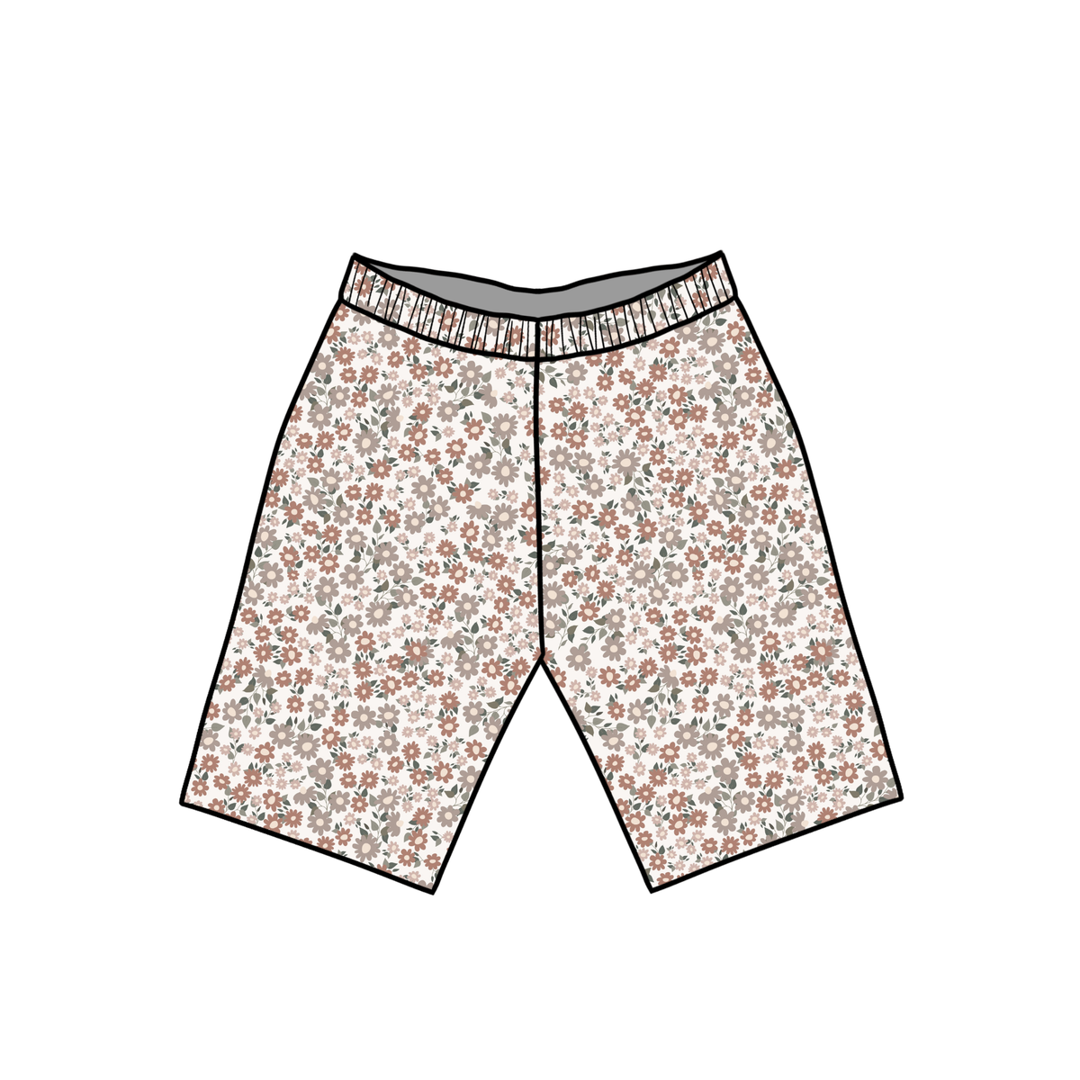 Cottage Core Ditsy Child & Baby Shorts - Rolled or Hemmed
