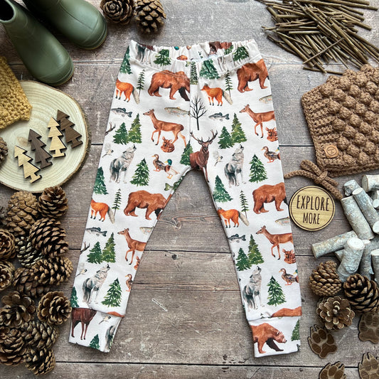 Wild Wood Animals Leggings 4-5 years