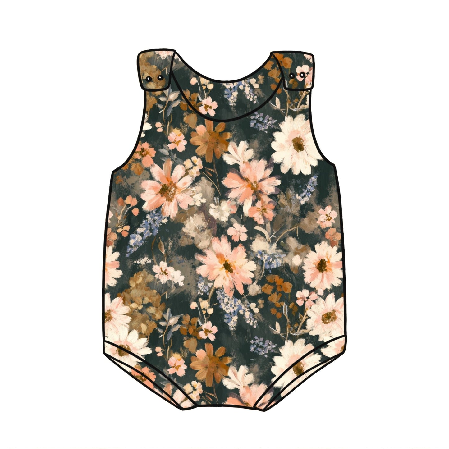 Fall Floral Child & Baby Bloomer Romper