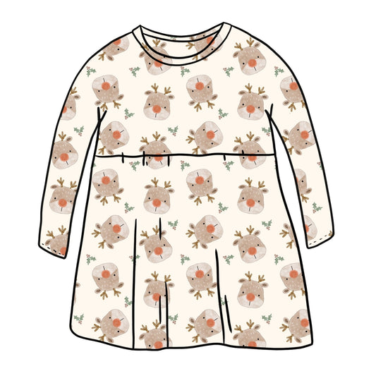 Rudolph Child & Baby Sleeved Dress - 3 options