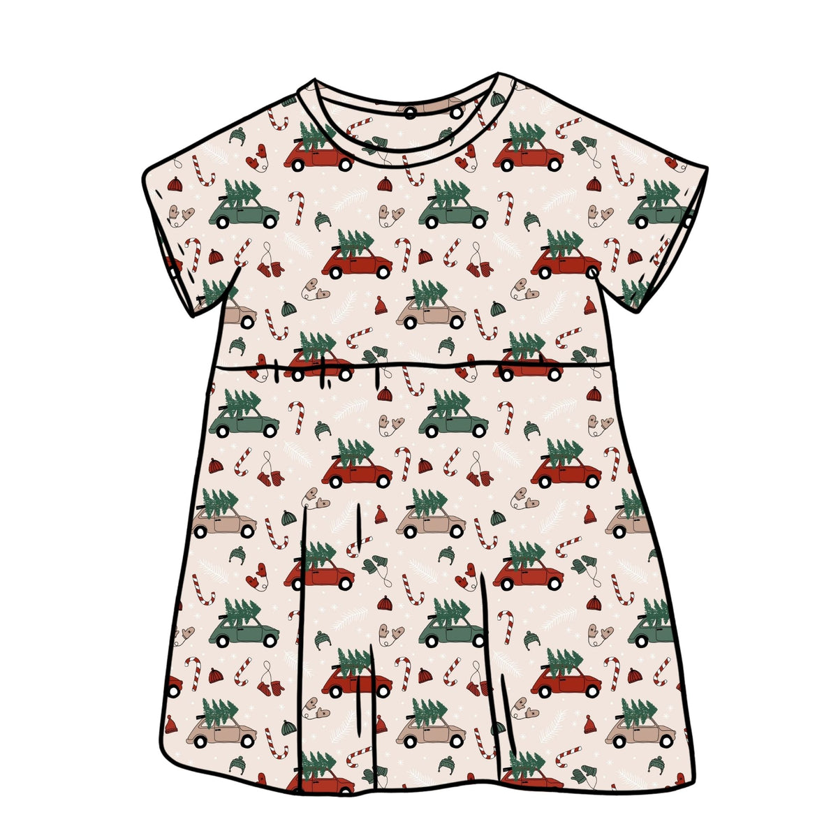 Picking the Tree Child & Baby Sleeved Dress - 3 options