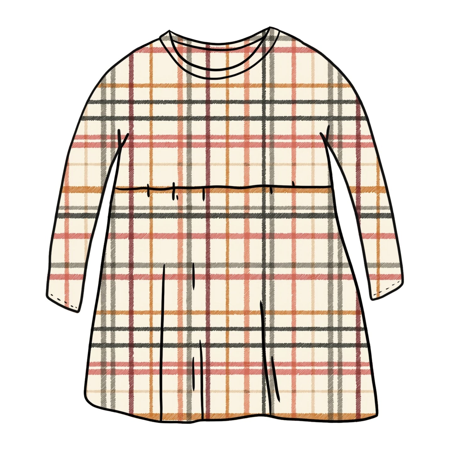 Rustic Plaid Child & Baby Sleeved Dress - 3 options