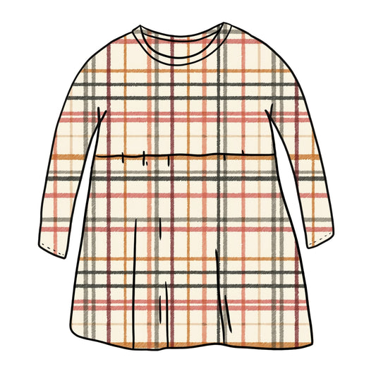 Rustic Plaid Child & Baby Sleeved Dress - 3 options