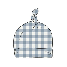 Load image into Gallery viewer, Denim Gingham Knotted Hat
