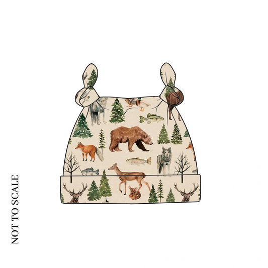 Wild Wood Animals Knotted Hat
