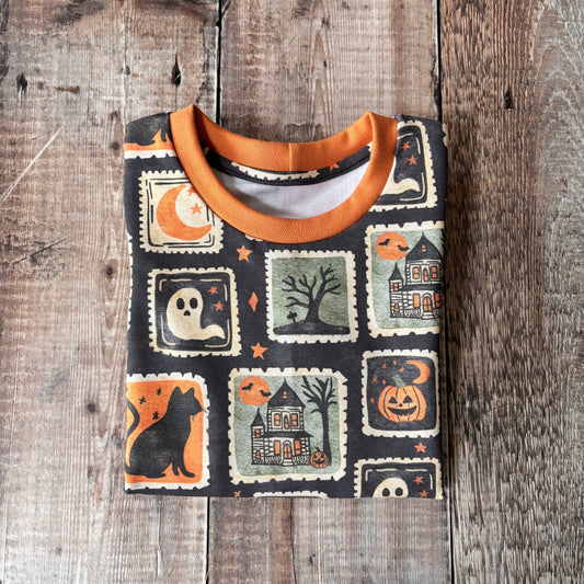 Halloween Stamps Sweatshirt 5-6 years