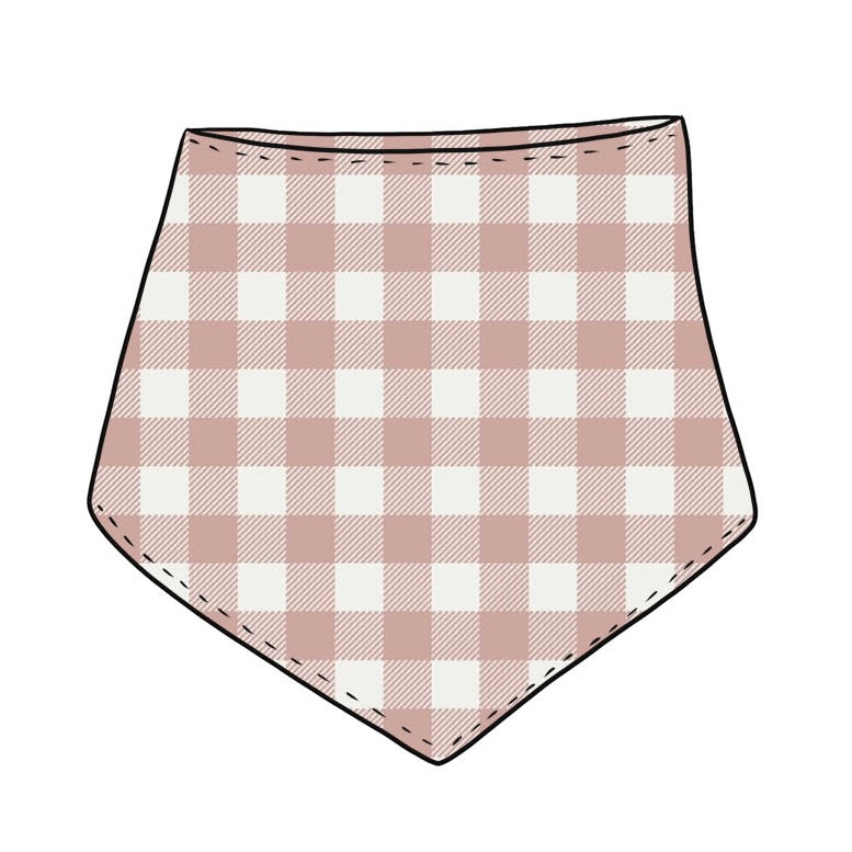 Rose Gingham Dribble Bib