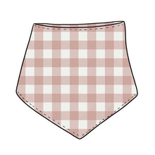 Load image into Gallery viewer, Rose Gingham Dribble Bib
