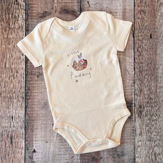 Little Pudding SS bodysuit 3-6m (Natural)