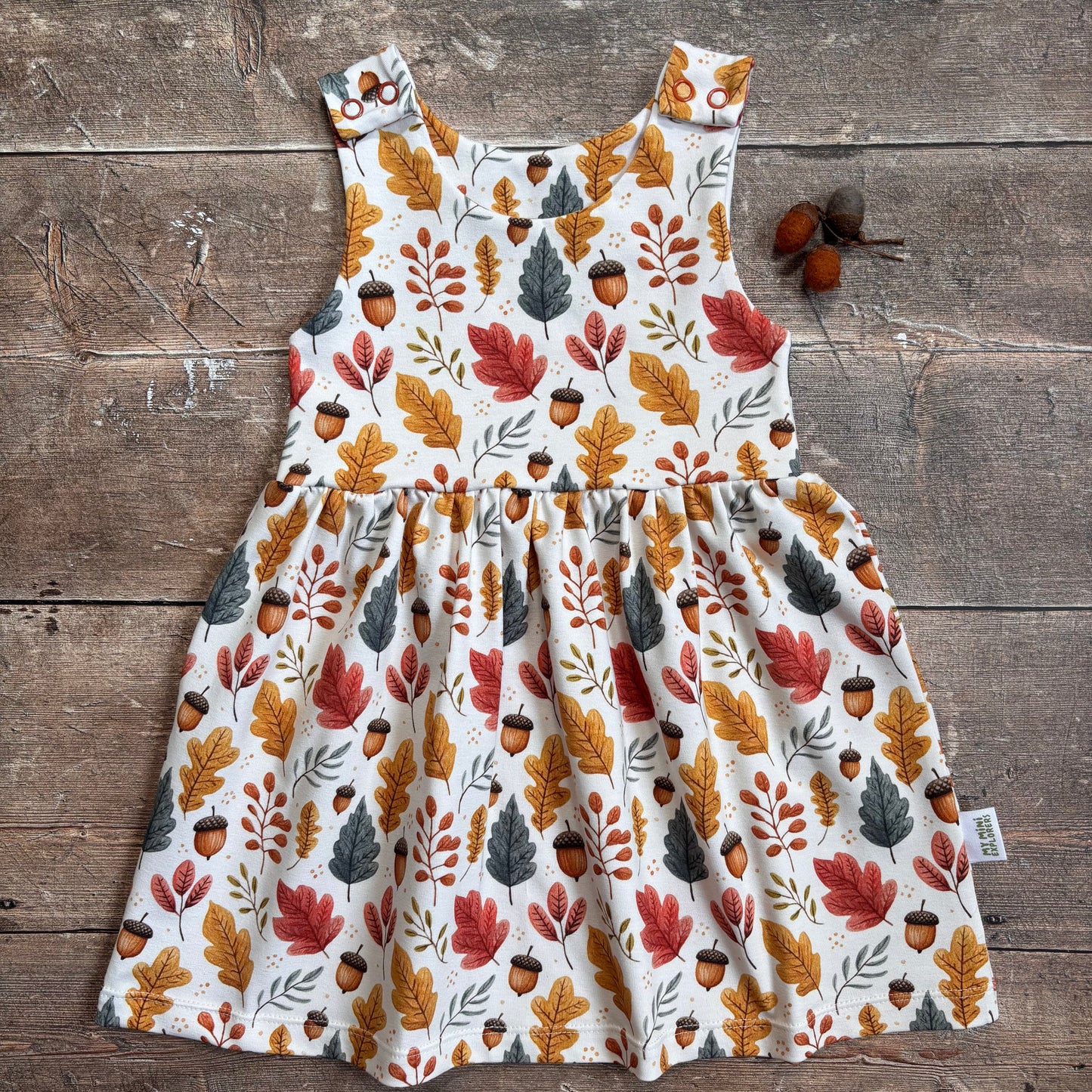Acorns and Leaves Child & Baby Pinafore Dress