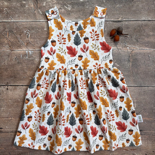 Acorns and Leaves Child & Baby Pinafore Dress