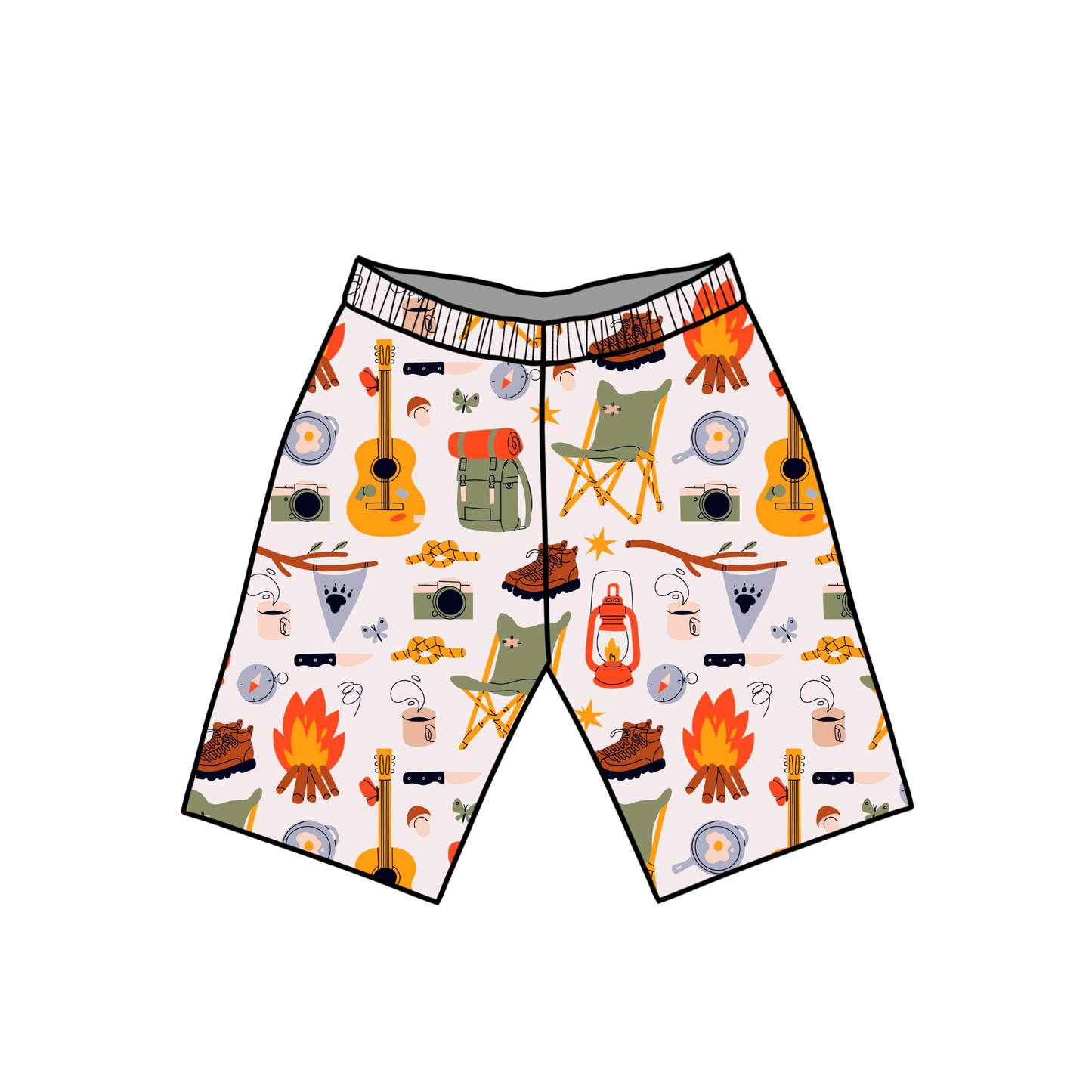 Camping Child & Baby Shorts - Rolled or Hemmed