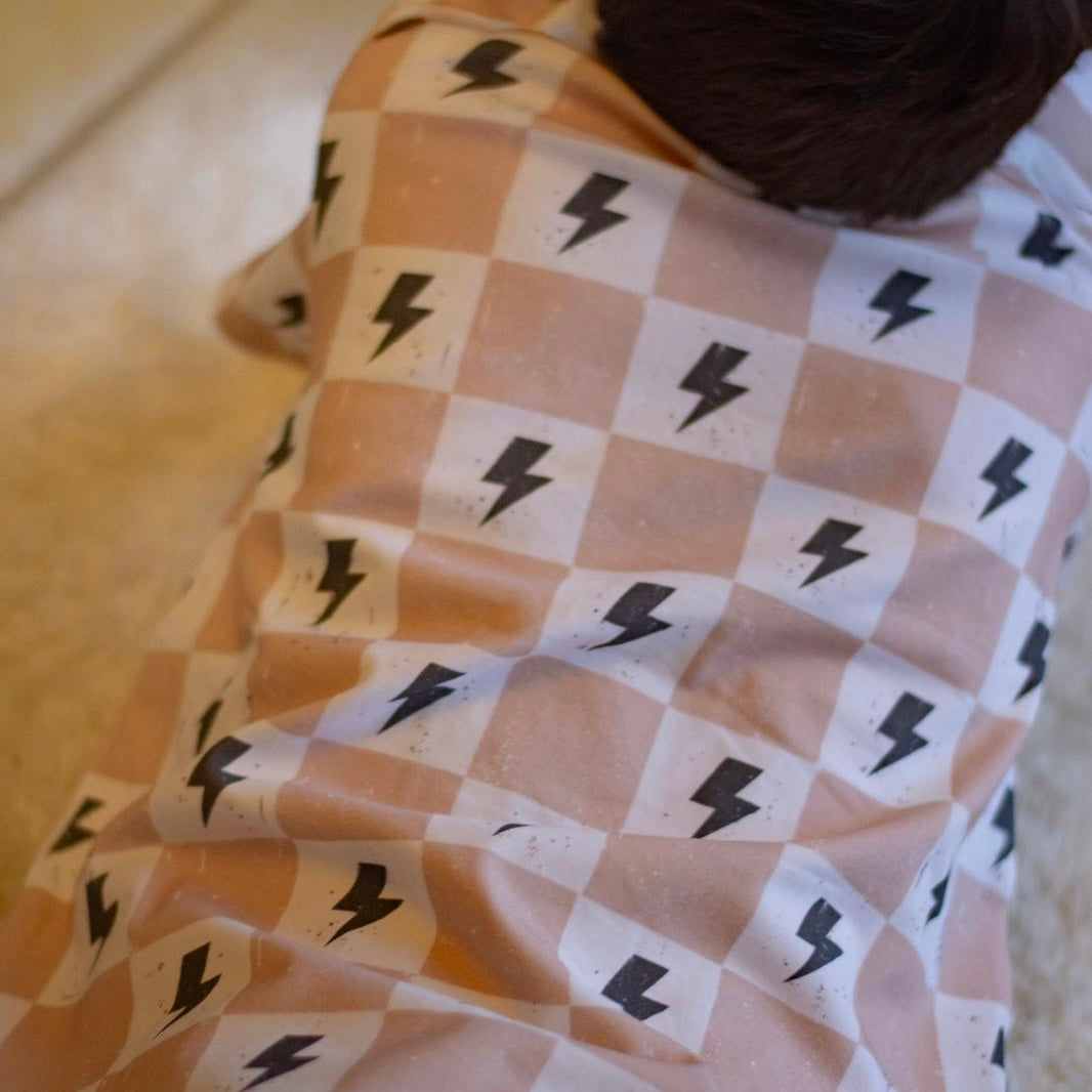 Lightning Chequers Child & Baby T-Shirt - Short or Long Sleeve