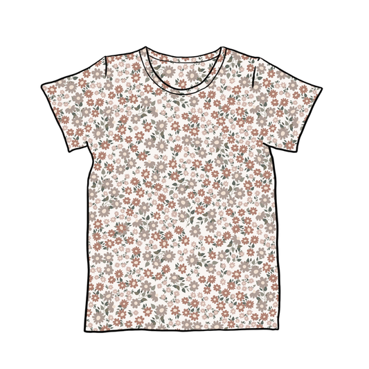 Cottage Core Ditsy Child & Baby T-Shirt - Short or Long Sleeve