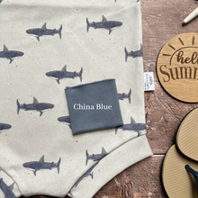 Load image into Gallery viewer, Sharks Footed Romper

