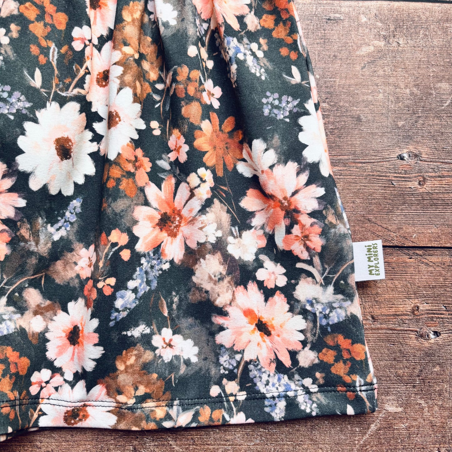 Fall Floral Child & Baby Pinafore Dress