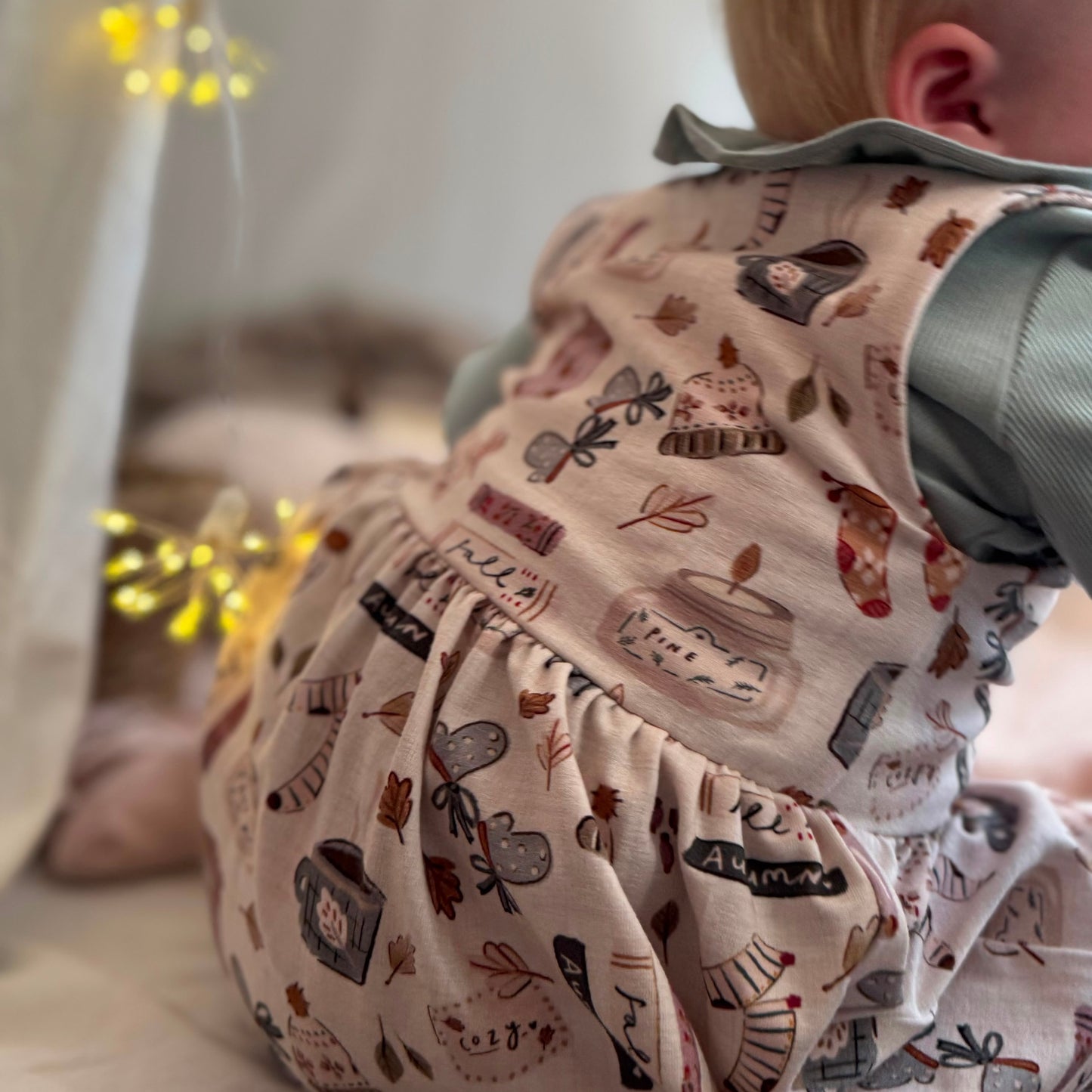 Autumn Girl Child & Baby Pinafore Dress