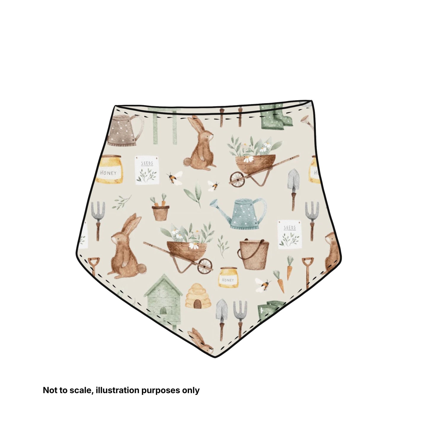 Bunny Allotment Dribble Bib