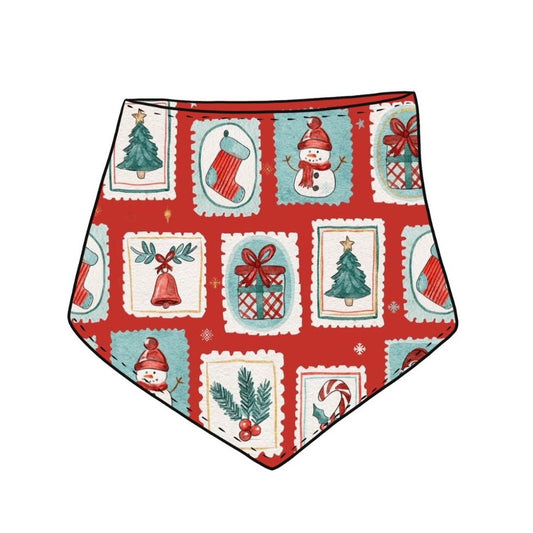 Christmas Stamps Child & Baby Dribble Bib