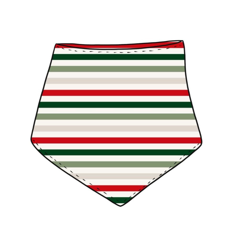 Christmas Stripes Child & Baby Dribble Bib