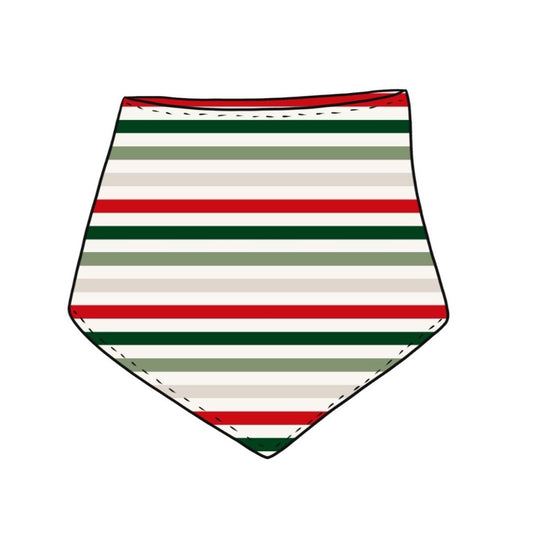 Christmas Stripes Child & Baby Dribble Bib