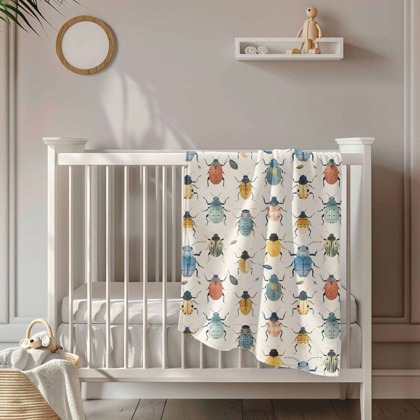 Bright Bugs Toddler & Child Sherpa Blanket