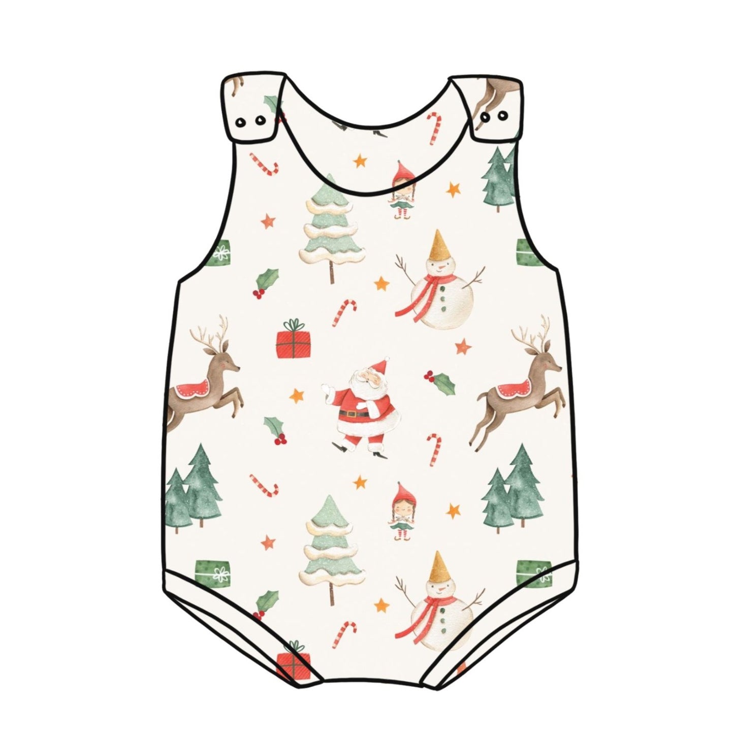 Christmas Time Child & Baby Bloomer Romper