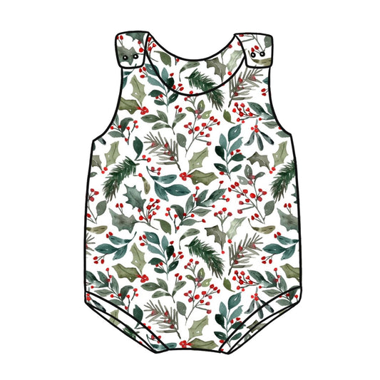 Winter Berries Child & Baby Bloomer Romper