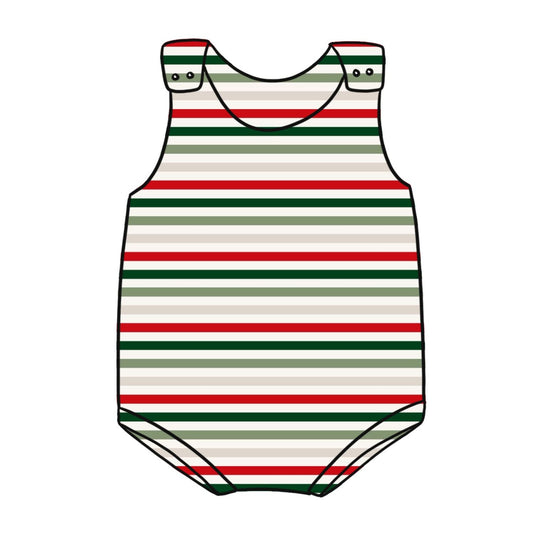 Christmas Stripes Child & Baby Bloomer Romper