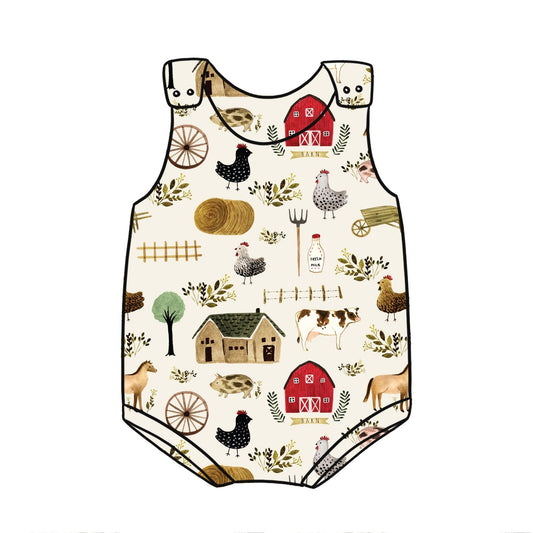 Farming Child & Baby Bloomer Romper
