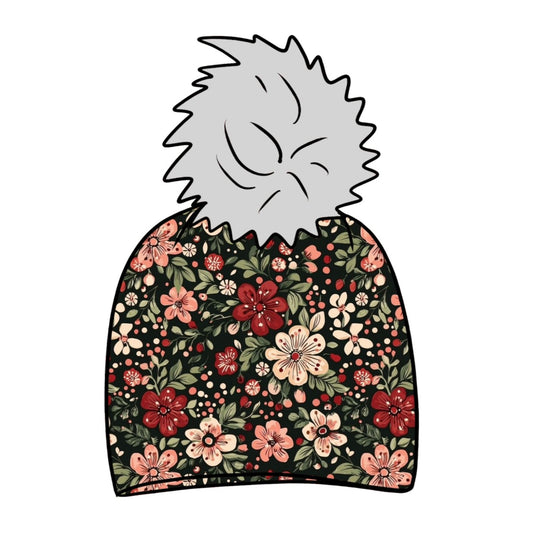 Christmas Floral Child & Baby Bobble Hat