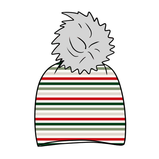 Christmas Stripes Child & Baby Bobble Hat