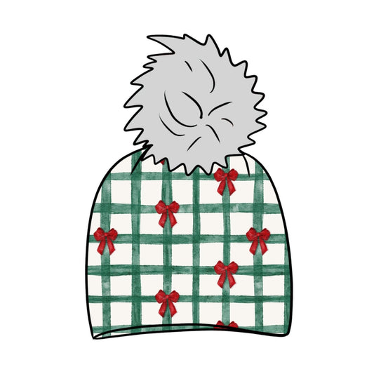 Christmas Gingham Child & Baby Bobble Hat
