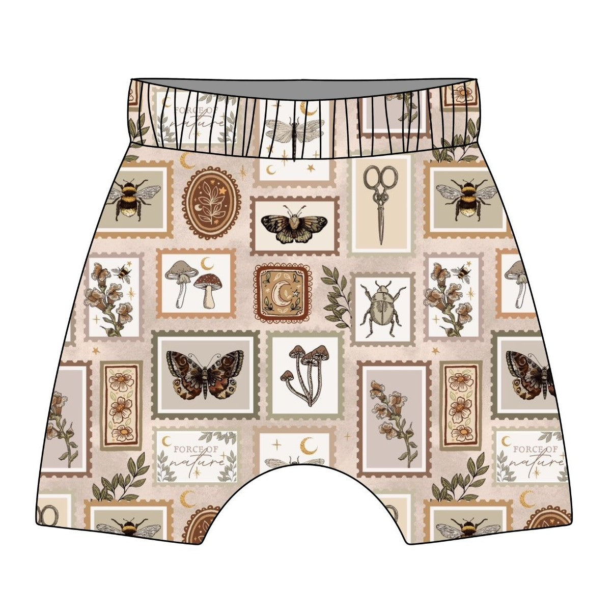 Botany Stamps Child & Baby Shorts - Rolled or Hemmed