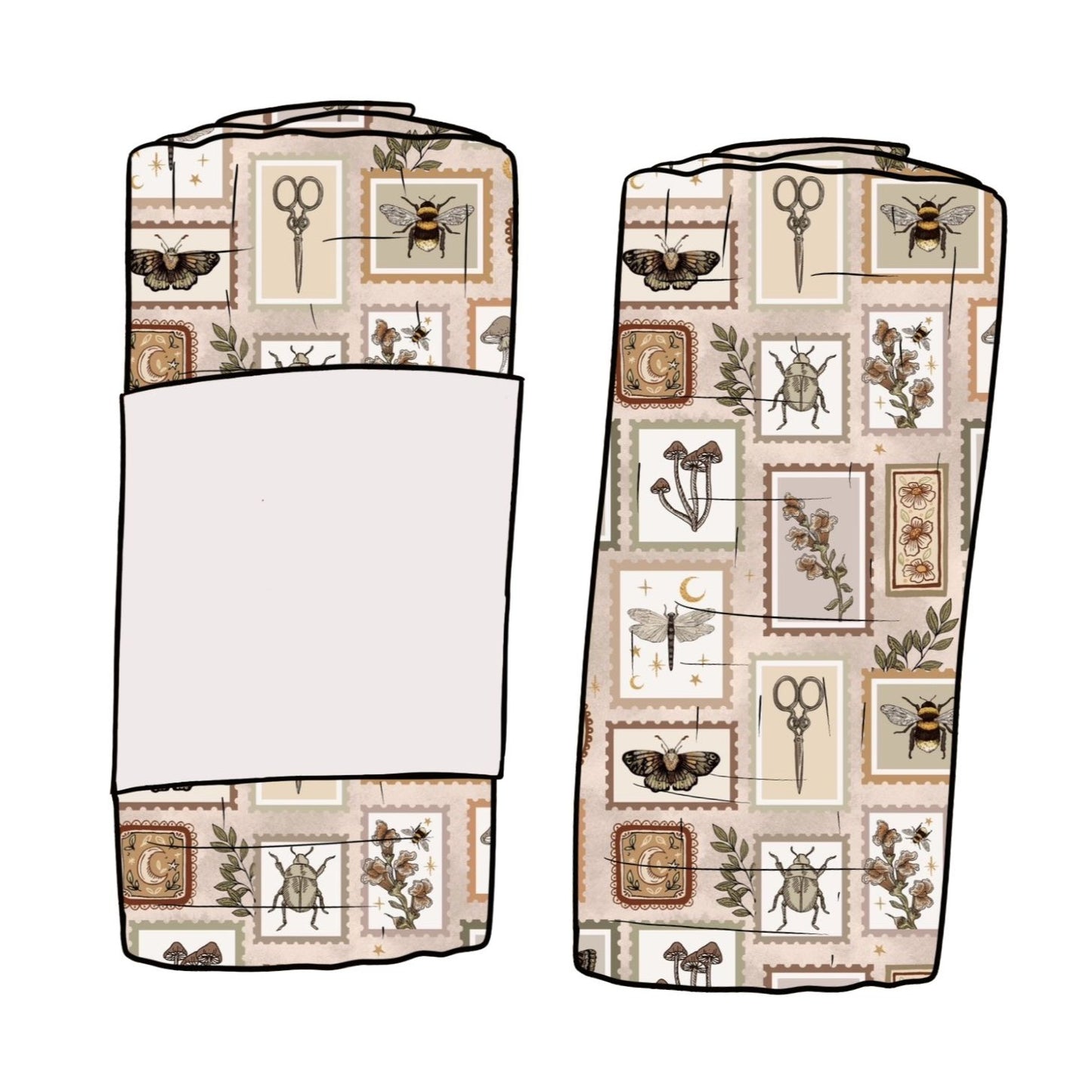 Botany Stamps Baby & Toddler Muslin Swaddle Blanket