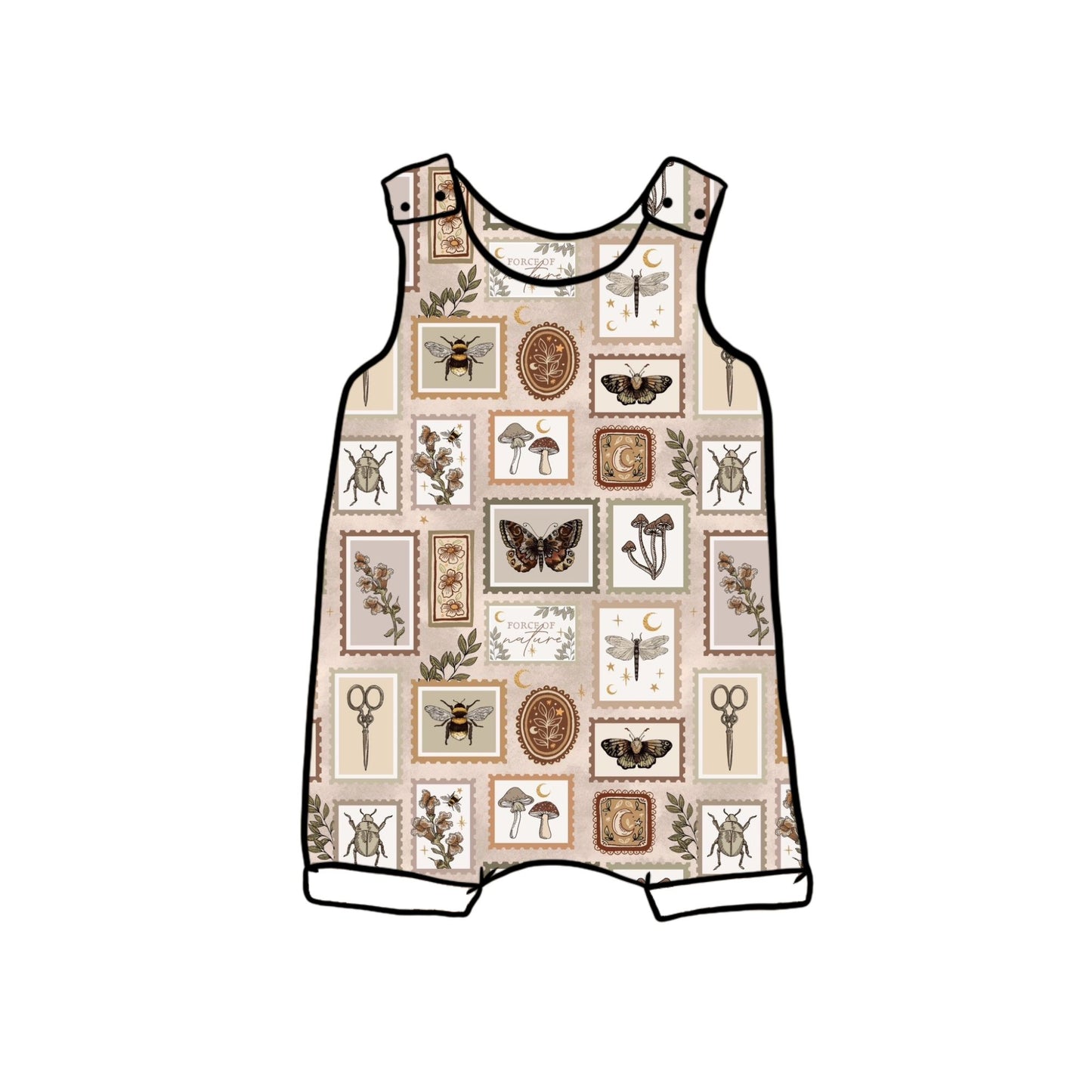 Botany Stamps Child & Baby Short Romper