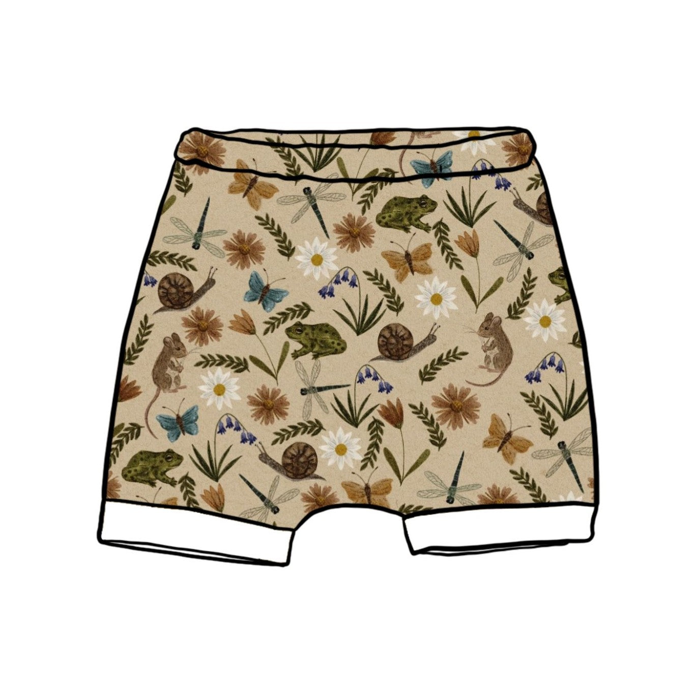 Busy Meadow Child & Baby Rolled Shorts