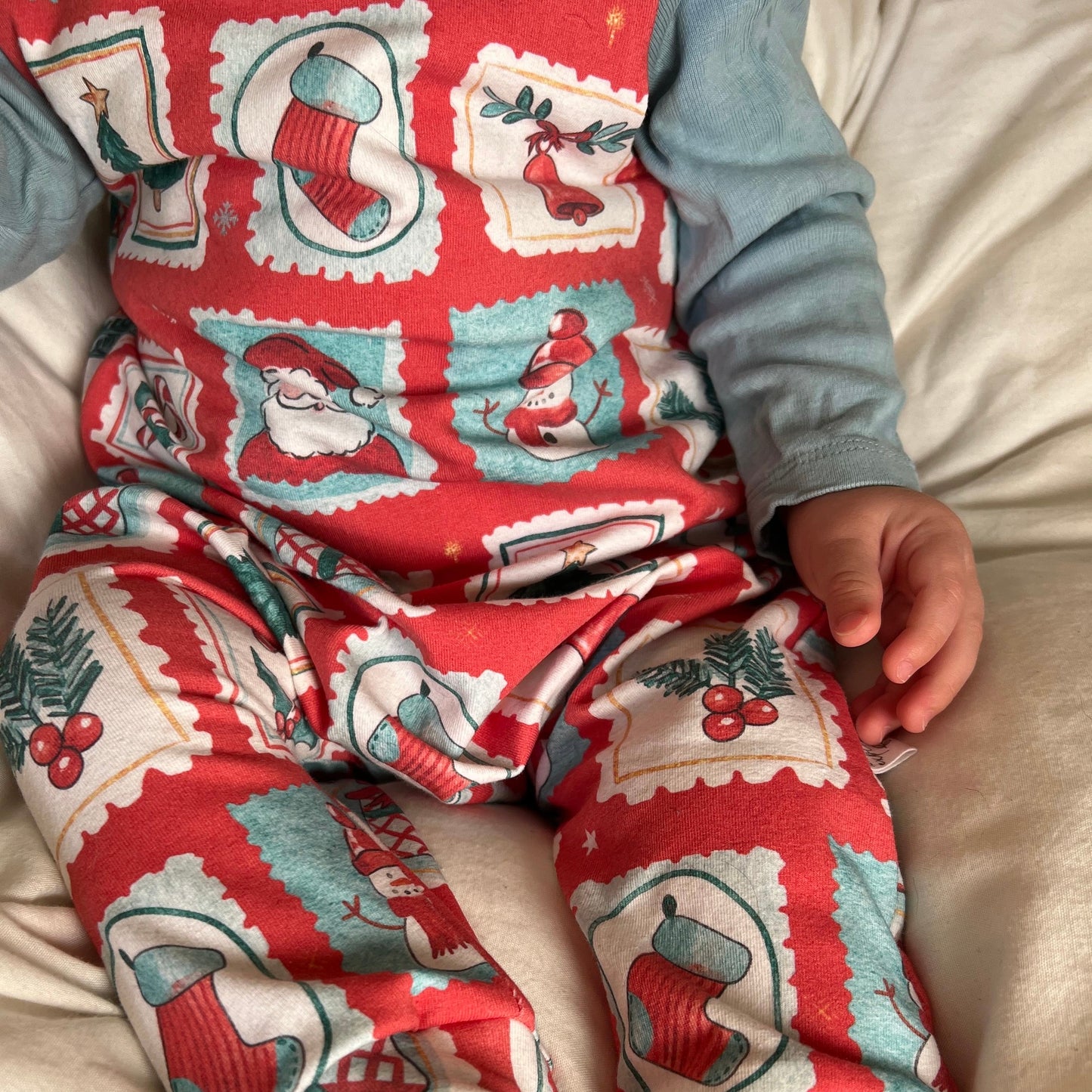 Christmas Stamps Child & Baby Romper