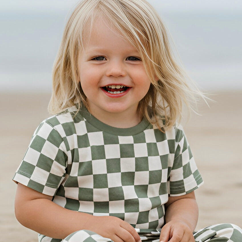Chequerboard Child & Baby T-Shirt - Short or Long Sleeve
