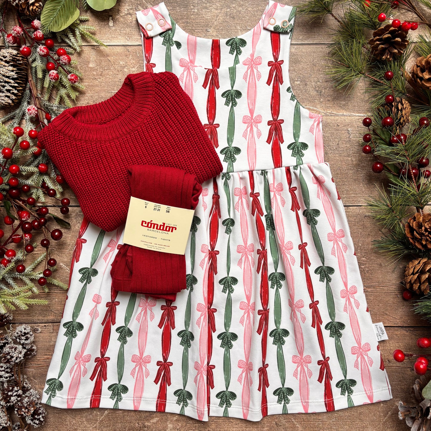 Ribbons & Bows Child & Baby Pinafore Dress
