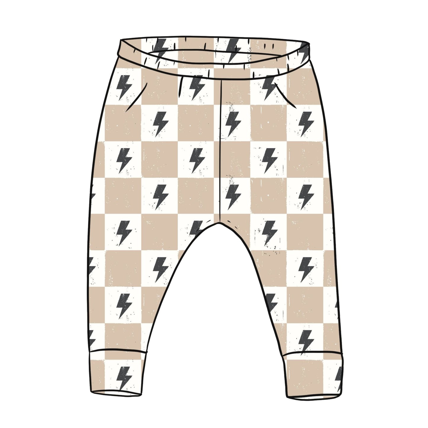 Lightning Chequers Toddler & Child Leggings