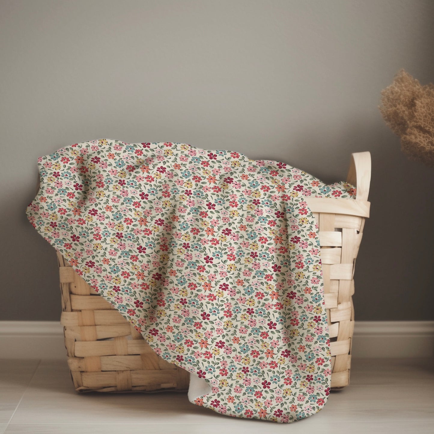 Ditsy Floral Toddler & Child Sherpa Blanket