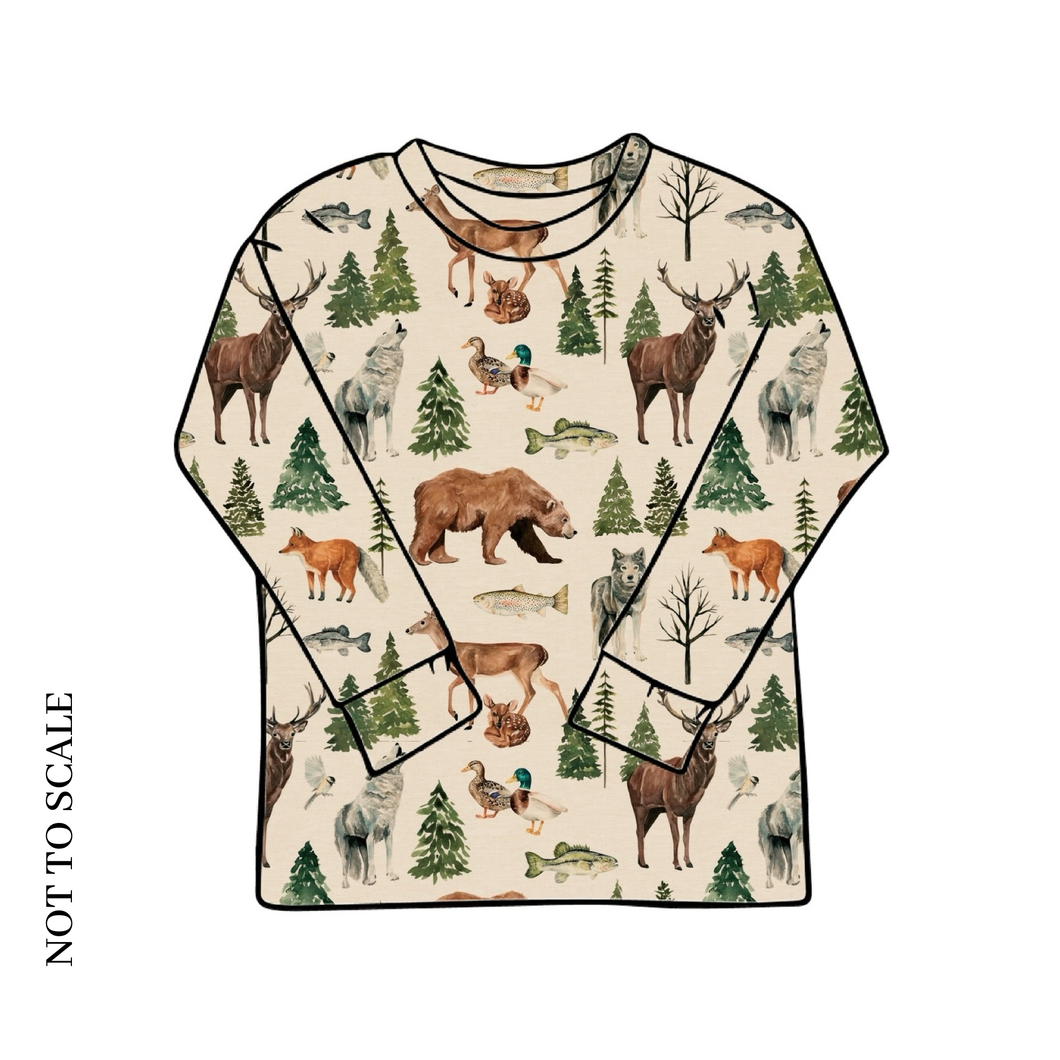 Wild Wood Animals Long Sleeve T-Shirt