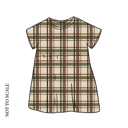 Wild Wood Check Short Sleeve Dress