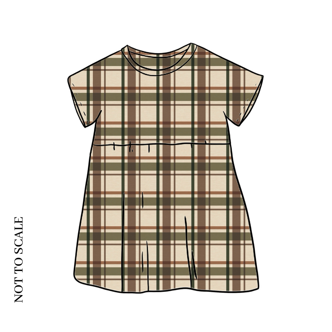 Wild Wood Check Short Sleeve Dress